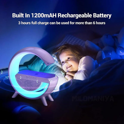 Bluetooth Speaker Lamp-3 in 1 Multi-Function Wireless Fast Charging For Bedroom.