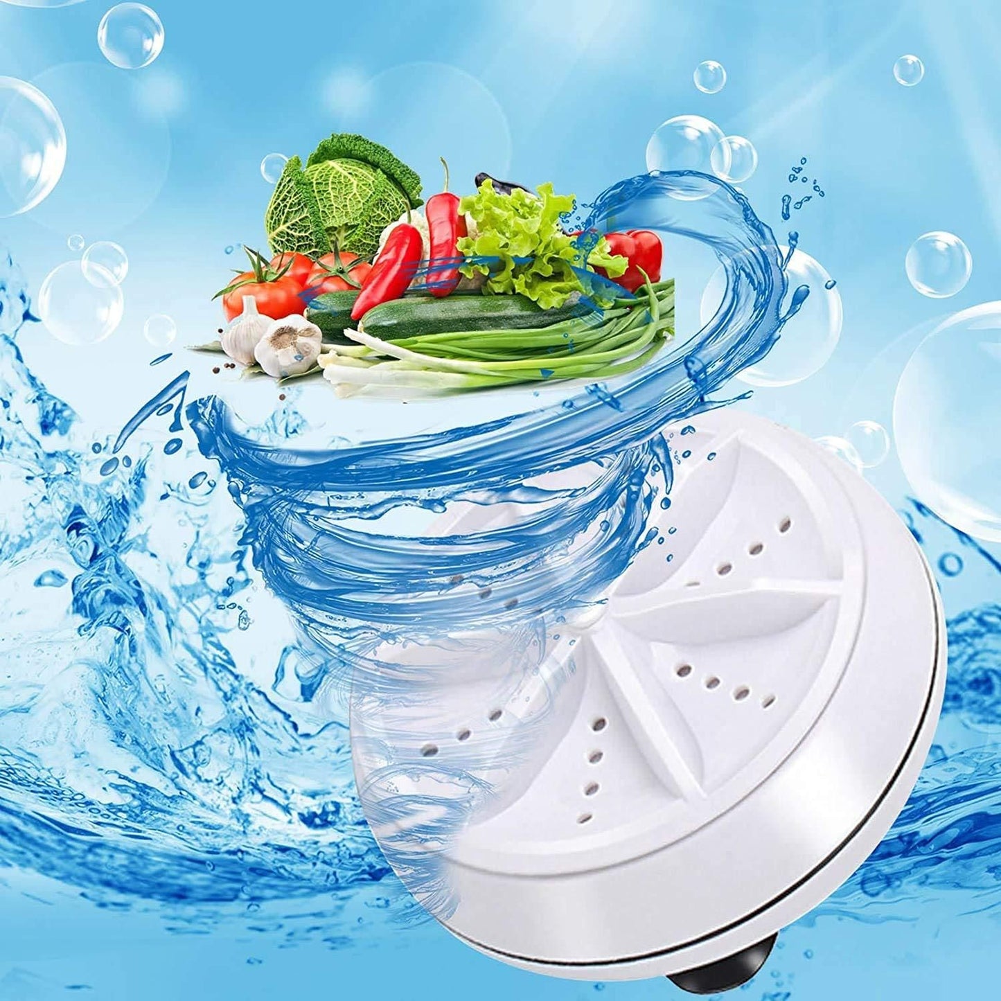 Mini Washing Machine- Portable Mini Washing Machine for Personal Laundry and Wash Vegetables Dirty Dishes