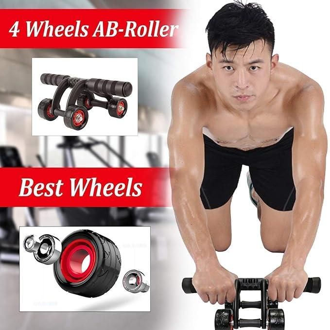 Wheel Ab Roller core Steel Handle With Knee Mat